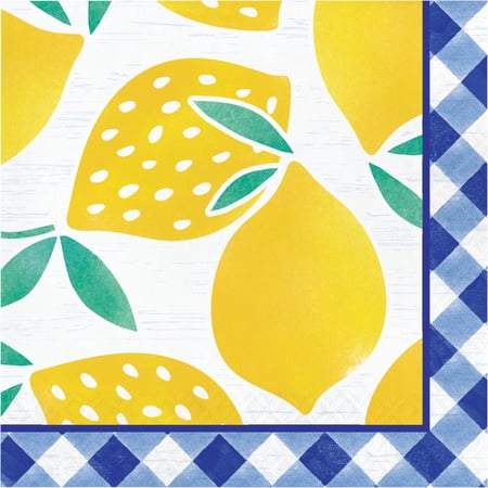 Gingham Lemonade Lunch Napkin