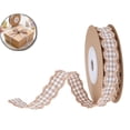 thumbnail image 1 of Gingham Plaid Ribbon - Polyester Checked Ribbon for Gift Wrapping, Flower Bouquets, Wreaths - Christmas Home & Party Decor Craft Ribbon, 1 of 5