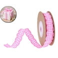 thumbnail image 1 of Gingham Plaid Ribbon - Polyester Checked Ribbon for Gift Wrapping, Flower Bouquets, Wreaths - Christmas Home & Party Decor Craft Ribbon, 1 of 5