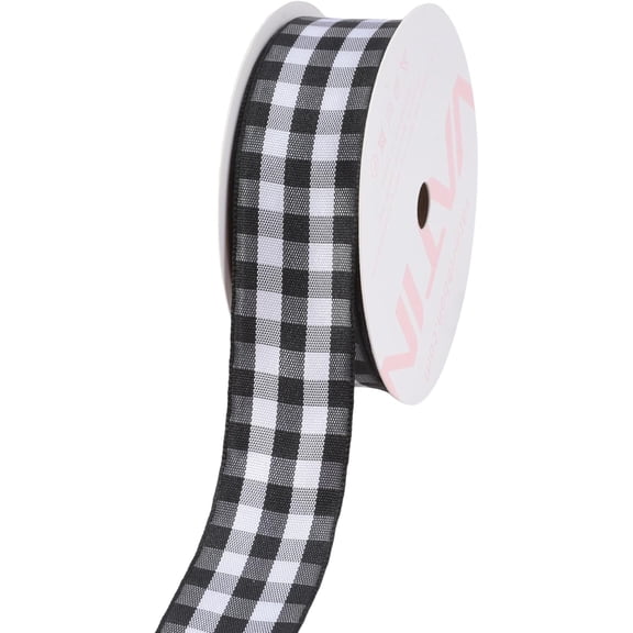 Gingham Ribbon, 3/8 x 25Yd Craft Plaid Ribbon Use for Gift Wrapping,Party Decoration,Hair Accessories Craft and Christmas Gift Wrapping Fall Ribbons Thanksgiving Wrapping Ribbon