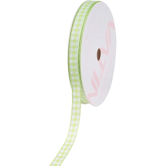 Gingham Ribbon, 3/8 x 25Yd Craft Plaid Ribbon Use for Gift Wrapping,Party Decoration,Hair Accessories Craft and Christmas Gift Wrapping Fall Ribbons Thanksgiving Wrapping Ribbon