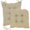 thumbnail image 1 of Klear Vu The Gripper Non-Slip Rocking Chair Cushion Thick, includes Seat Pad & Back Pillow with Ties for Indoor Living Room Rocker, 17x17 Inches, 2 Piece Set, Natural, 1 of 4