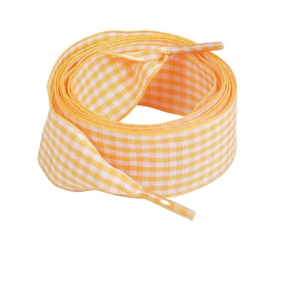 Gingham Shoe Laces, Colorful Plaid Shoelaces for Canvas Sneakers, Running Shoes and Casual Footwear Replacement