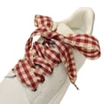 thumbnail image 1 of Gingham Shoe Laces, Gingham Plaid Shoelaces, Flat Ribbon Cotton Shoe Laces for Sneakers & Canvas Shoes, Multiple Colors, 1 of 8