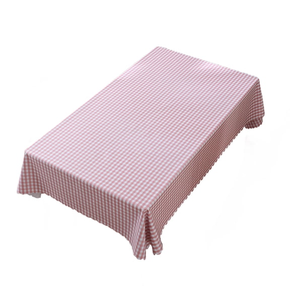 Gingham Tablecloth Pink and White Checkered Table Cloth Plastic Rectangle Table Cover for Picnic Birthday Wedding Baby Shower Party Gingham Tablecloth Diaposable
