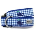 thumbnail image 1 of Gingham Whales Collar, 1 of 5