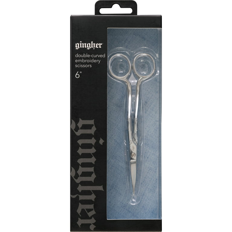  Fiskars Fiskas Gingher Double-Curved Embroidery Scissors (6  in.), Оnе Расk, Silver : Everything Else