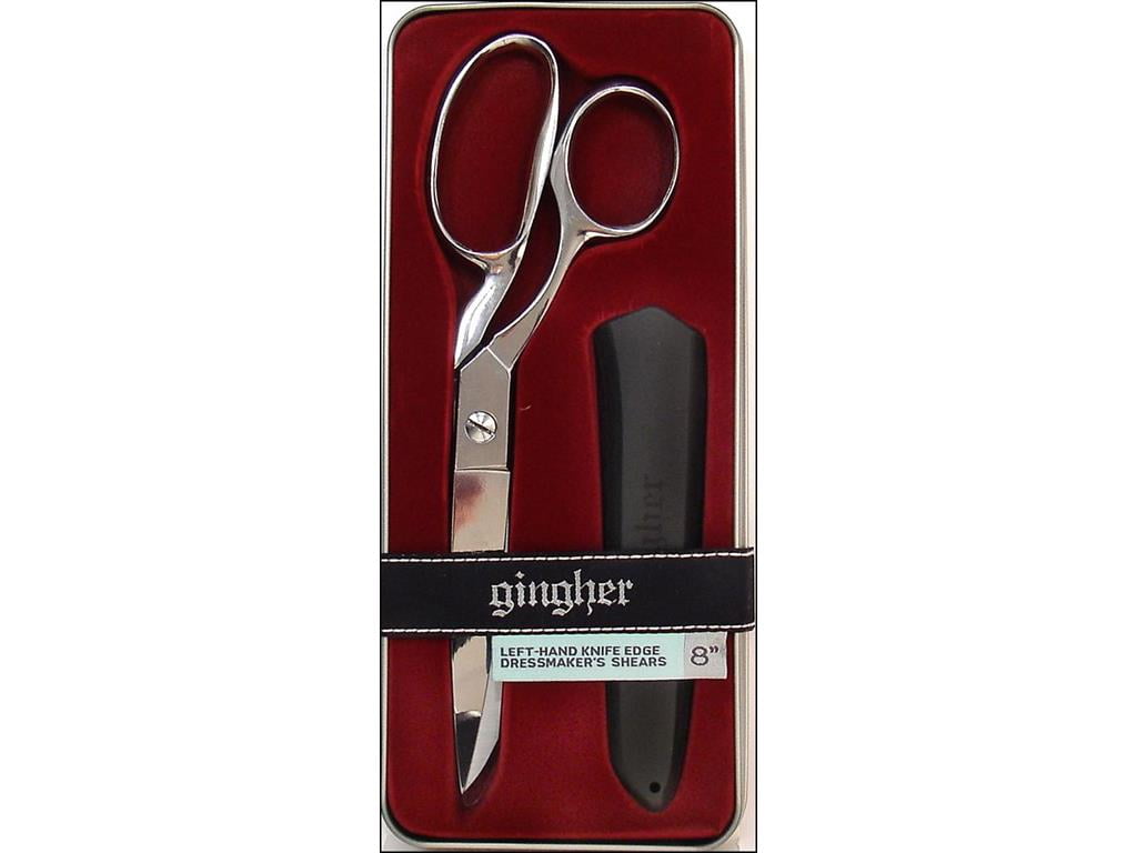 Gingher True Left-hand Knife-edge Dressmaker Shears (8"), Silver