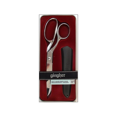 Gingher True Left-hand Knife-edge Dressmaker Shears (8"), Silver