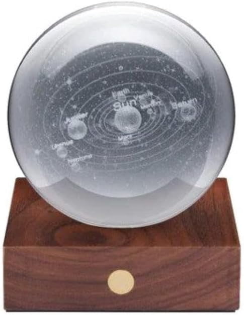 Gingko Amber Crystal Light Solar System Light up Globe - Walmart.com