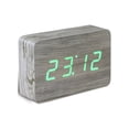 thumbnail image 1 of Gingko Brick Click Clock  8" x 6" Time/Date/Temp Alarm Clock Ash, 1 of 1