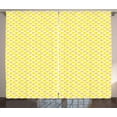 thumbnail image 1 of Ambesonne Gingko Curtains 2 Panel Set, Pastel Vibrant Biloba Petals, 108" x 108", Yellow Mustard White, 1 of 3