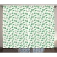thumbnail image 1 of Ambesonne Gingko Curtains 2 Panel Set, Berries Leaves Botanical, 108" x 90", Sea Green Cream, 1 of 3