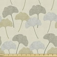 thumbnail image 1 of Ambesonne Gingko Fabric by the Yard Upholstery, Soft Tree Leaves Retro Style, 3 Yards, Sage Green Eggshell, 1 of 4
