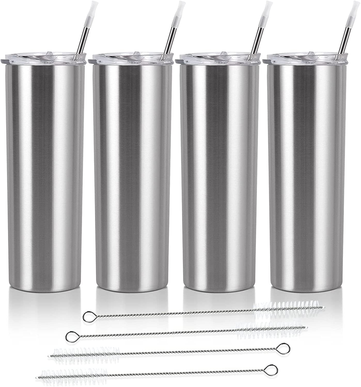 Mr. Coffee Java Quest 4 Piece 23 Oz Stainless Steel Tumbler Set With Lids  And Straws In Assorted Colors : Target