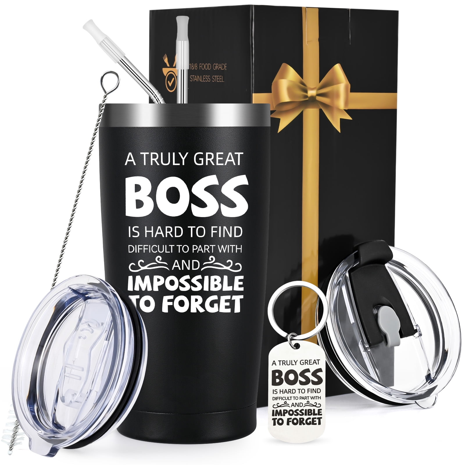 Gingprous A Truly Great Boss Is Hard to Find Stainless Steel Tumblers