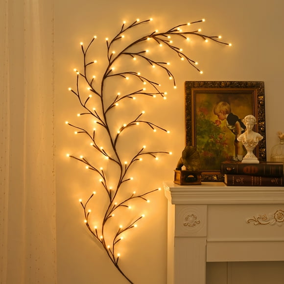 Gingprous Vine String Lights Room Decor 144 LEDs Twinkle Tree Lighted Branches for Wall Bedroom Living Room with Remote Contro(1 Pack)