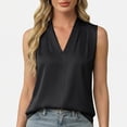 thumbnail image 1 of Gingprous V Neck Pleated Tank Tops for Women Sleeveless Casual Business Blouse Summer Spring Lightweight Comfy Vest Shirt, 1 of 8