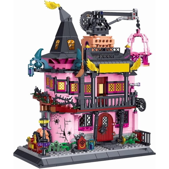 GiniPlanet Architecture Magic Laboratory Building Block Set, 1022 Pieces, Halloween Haunted House Construction Toy