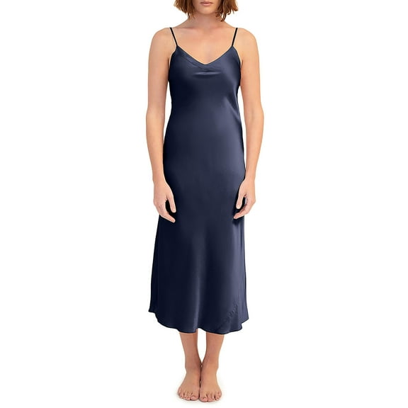Ginia Womens   Crinkled Long Nightgown
