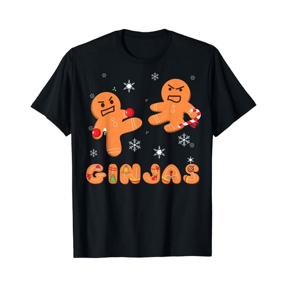 Ginja Ninja Krismast Ginjas Gingerbread Ninjas Family T-Shirt