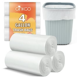 Dropship 4 Rolls Black Garbage Bags 6.18 Gallons Unscented