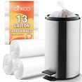 thumbnail image 1 of Ginkgo 13 Gallon Trash Bags, Kitchen Tall Garbage Bags, White, Fragrance Free, 105 Count, 1 of 5