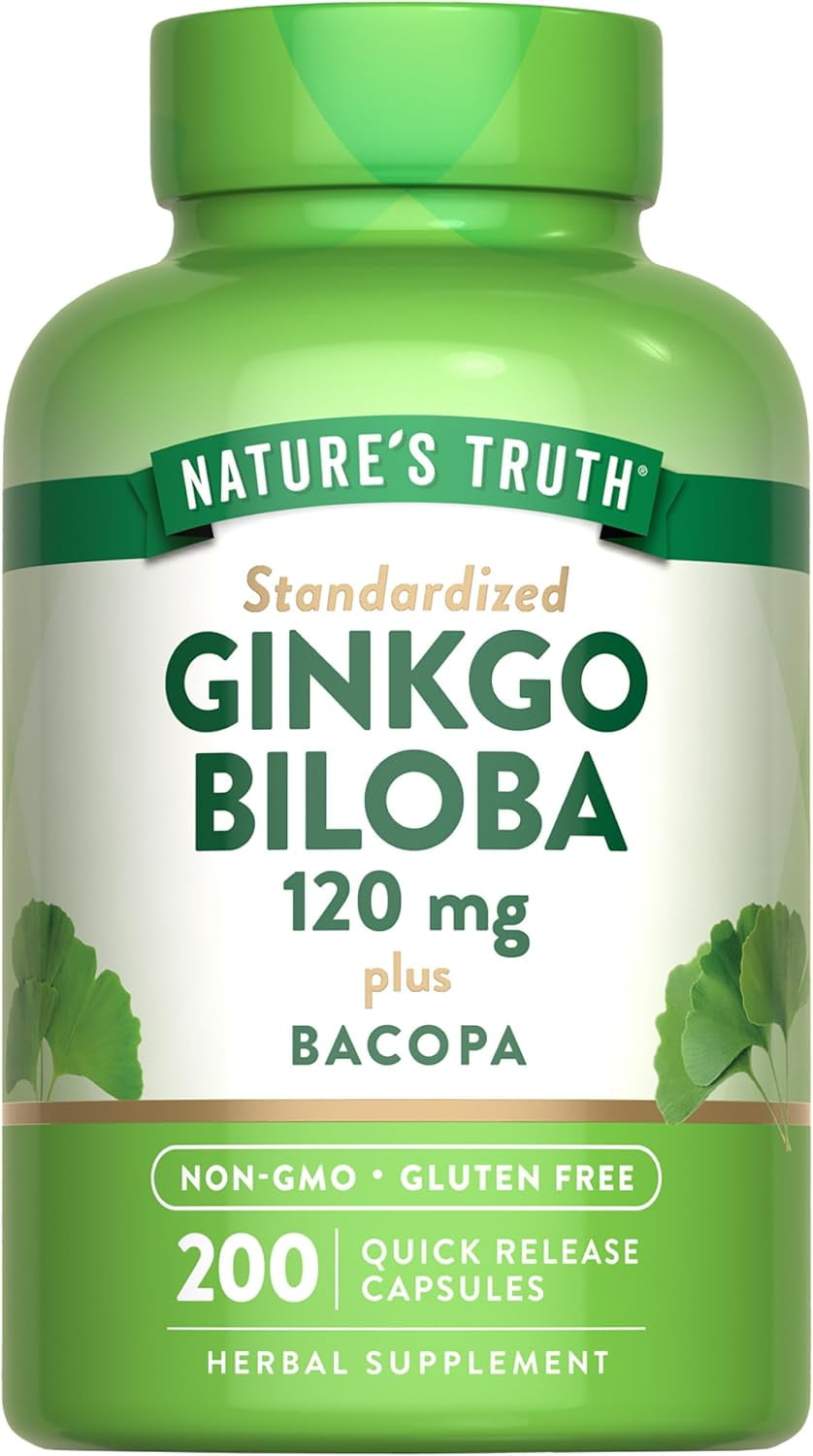 ginkgo biloba acetyl-l-carnitine butea superba 120mg | 200 Capsules | Memory Supplement with Bacopa Monnieri RSP AminoLean Pre Workout Size:15ml Glass bajar la glucosa