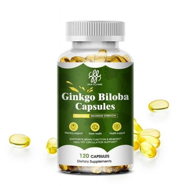 Ginkgo Biloba Capsules Max Strength 500mg | Supports Brain Function & Memory Support | 120 Vegetarian Capsules