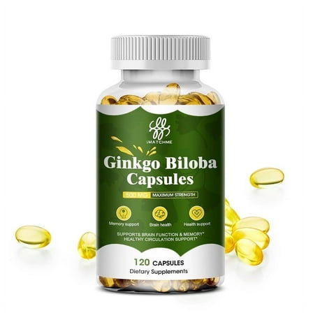 IMATCHME Ginkgo Biloba Capsules 500mg | Herbal Supplement | 120 Vegetarian Capsules