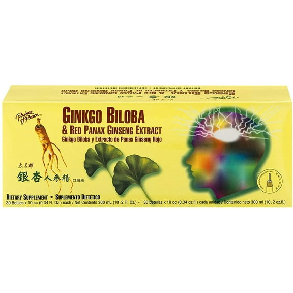 Ginkgo Biloba & Red Panax Ginseng Extract, 30 Bottles, 0.34 fl oz Each, Prince of Peace