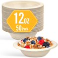 Ginkgo Disposable Paper Bowls 12 HYZ01 oz, Small Bowls Heavy Duty Paper
