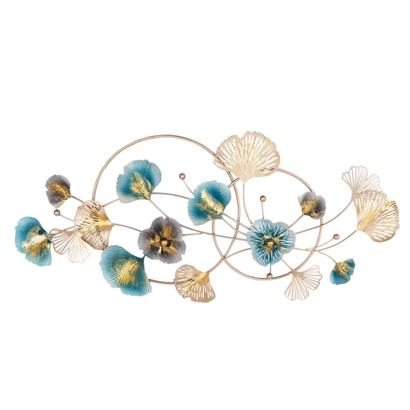 Ginkgo Leaf 3D Metal Wall Art Modern Luxury Metal Wall Nature Art Decor 3D Golden Ginkgo Leaf Wall Hanging Decor with Frame