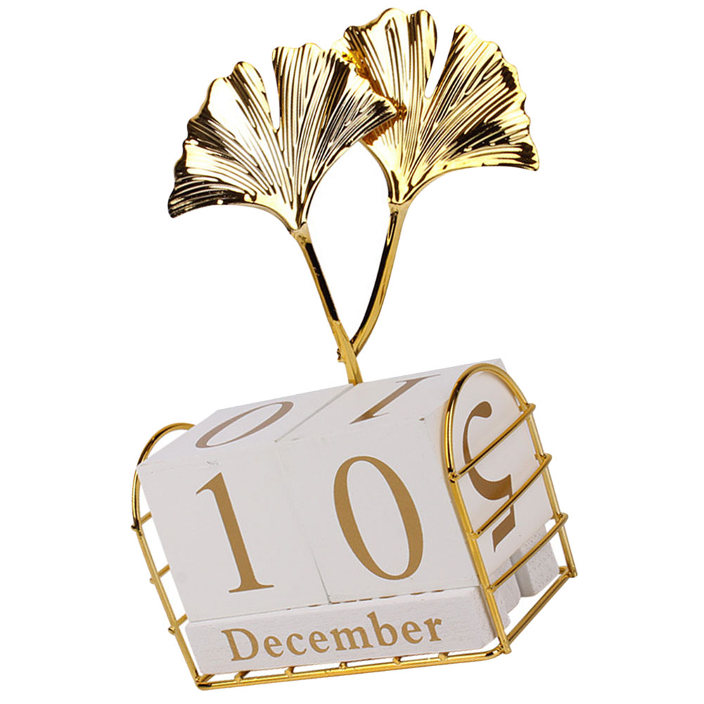 Ginkgo Leaf Desk Calendar Date Blocks for Teacher Decor Calendars