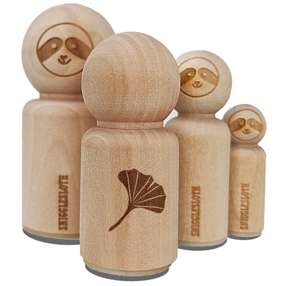 Ginkgo Leaf Rubber Stamp for Scrapbooking Crafting Stamping - Medium 1 Inch