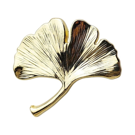 Ginkgo Leaf Zinc Alloy Furniture Handle Door Cabinets Knobs for Children Room