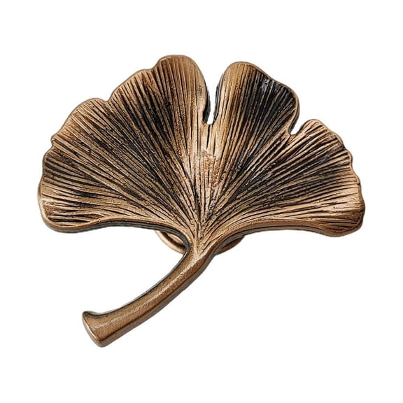 Ginkgo Leaf Zinc Alloy Furniture Handle Door Cabinets Knobs for Children Room