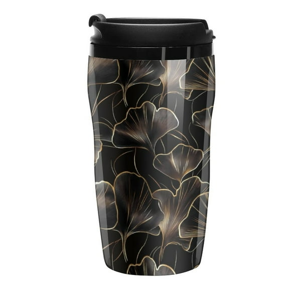 Ginkgo Leaves Travel Coffee Tumbler Reusable Cup for Coffee or Tea Portable Cup Holder Friendly for Hot or Cold Drinks 250ml
