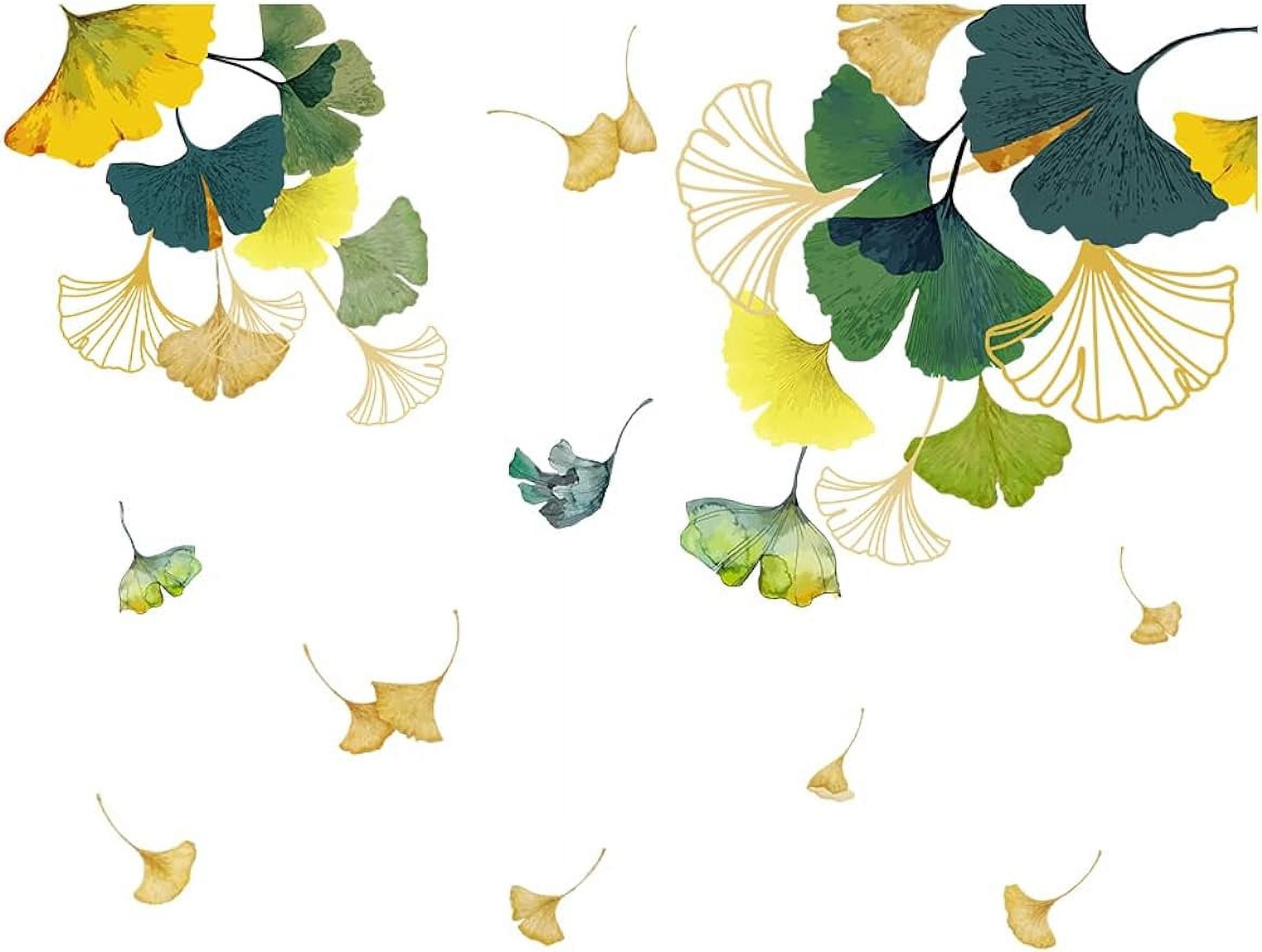 Ginkgo Leaves Wall Sticker Autumn Plants Wall Decal Ginkgo Leaf Wall