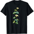thumbnail image 1 of Ginkgo biloba green leaves T-Shirt men and women can wear, black, white, gifts, 1 of 4