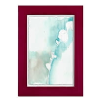 Ginkgo on Dusty Teal VII - Framed Print w/glass - Cherry Red