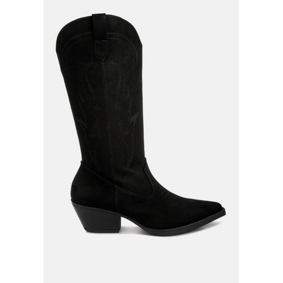 Ginni Embroidered Calf Boots