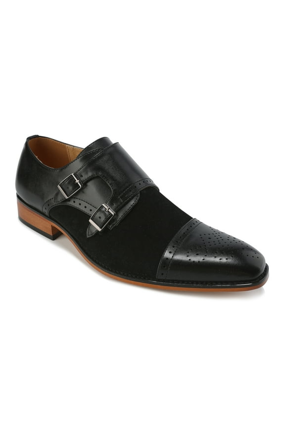 Men's Double Monk Strap Two-Tone Loafer
