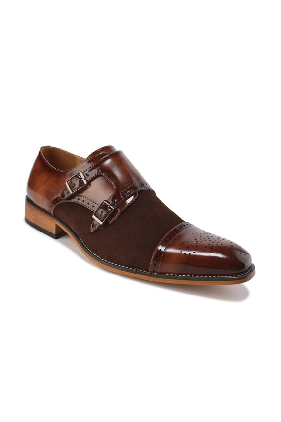 Men's Double Monk Strap Two-Tone Loafer