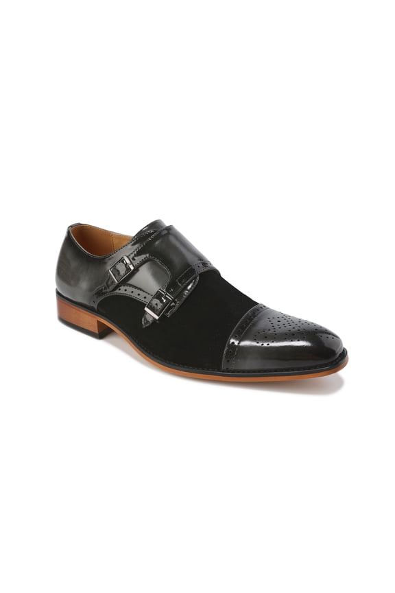 Men's Double Monk Strap Two-Tone Loafer