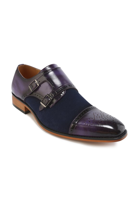 Men's Double Monk Strap Two-Tone Loafer