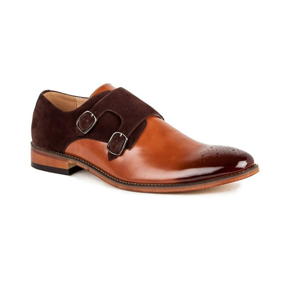 Gino Vitale Men's Monk Strap Two-tone Loafer