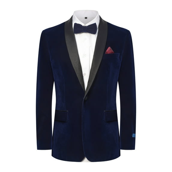 Gino Vitale Men's Slim-Fit Velvet Shawl Lapel Tuxedo Set