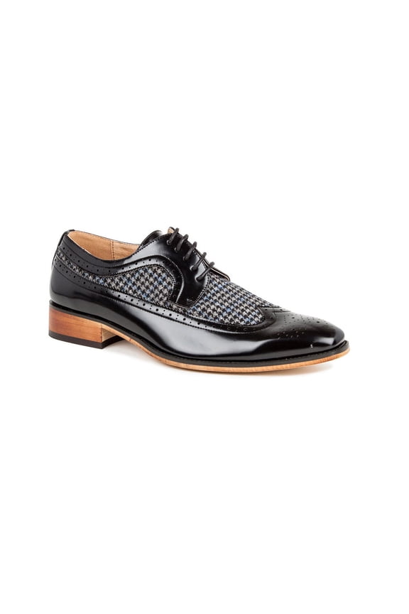 Men's Wing Tip Brogue Two Tone Shoes