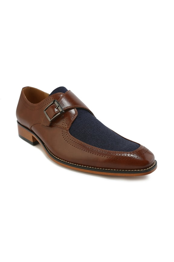 Moc Toe Monk Strap Two-Tone Loafer